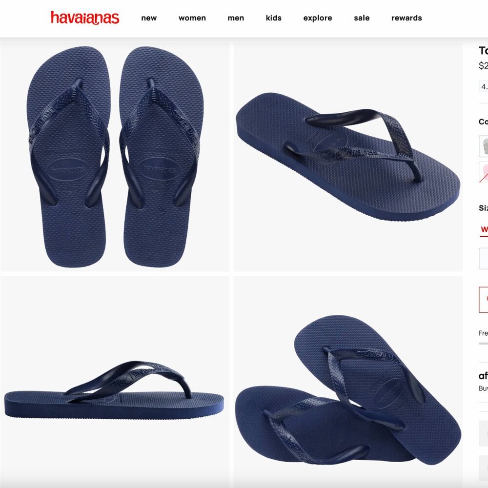Havaianas Top Flip Flops Navy Blue